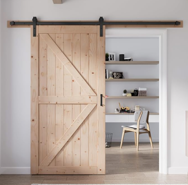 FREDBECK Sliding Barn Door with Hardware Kit