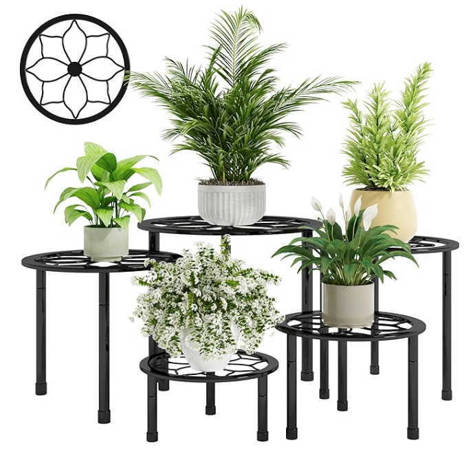 NUZZERO Metal Plant Stand 5-Pack